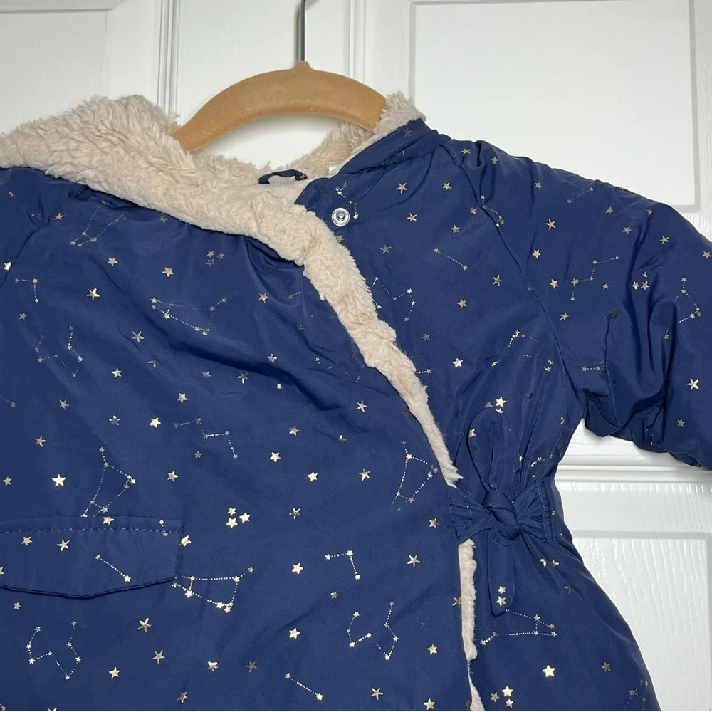 Zara Baby Constellation Blue Jacket Stars Size